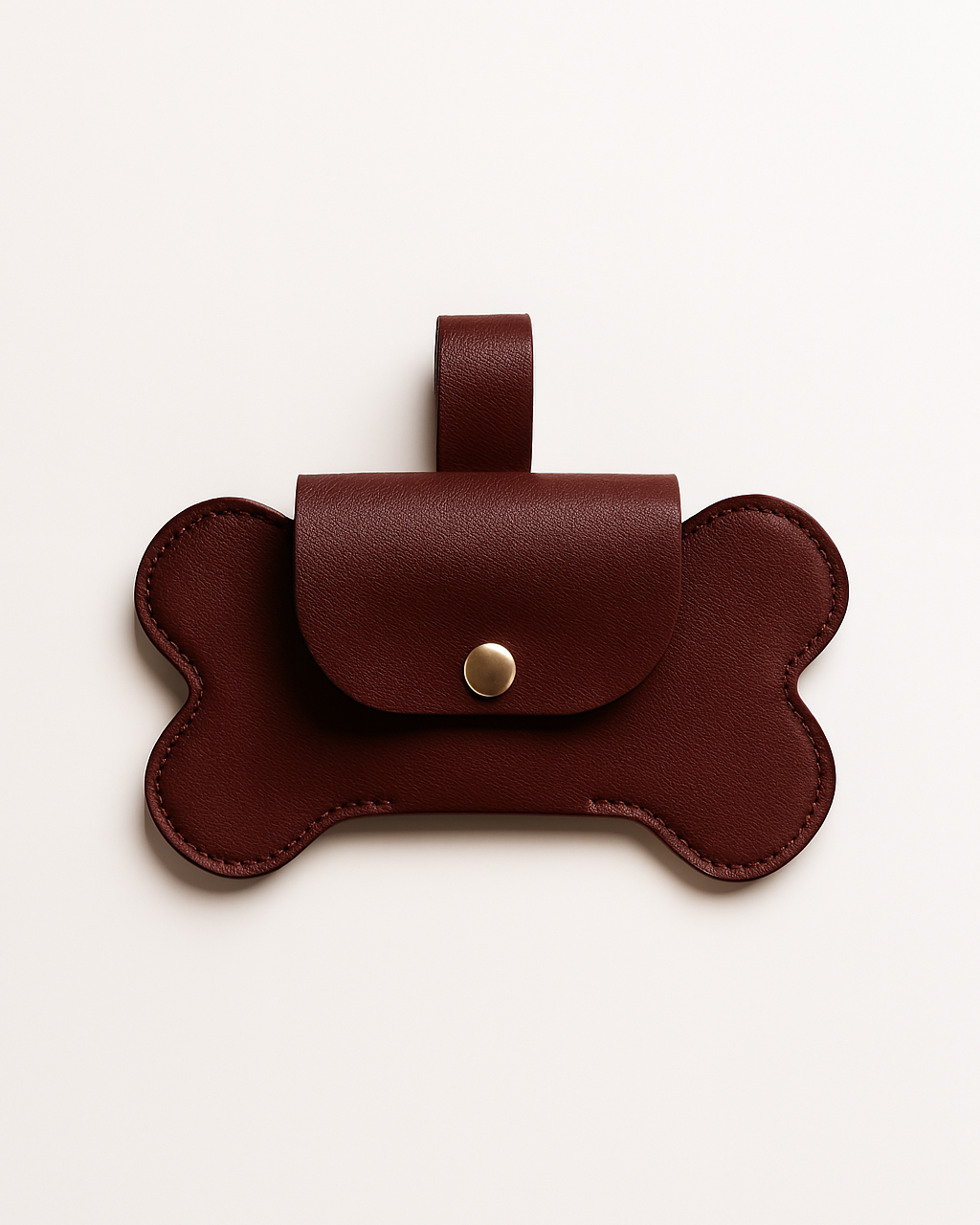 Donkerbruine poepzakhouder in botvorm voor honden